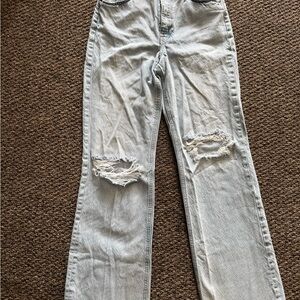 Light Blue Distressed Women Jeans